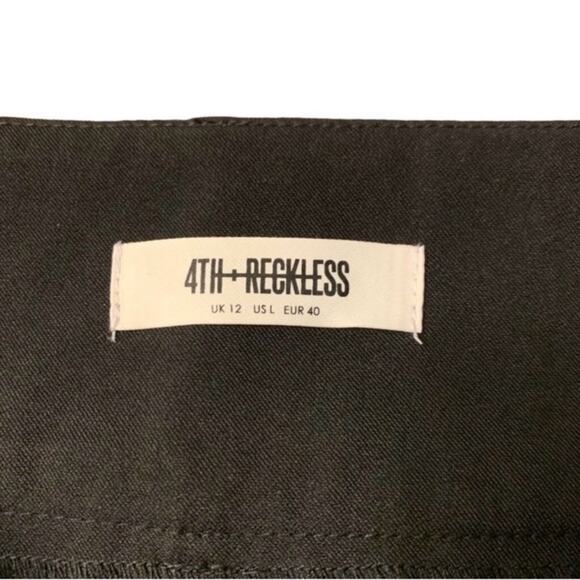 4th & Reckless Black High Waist Tailored Dress Shorts Size L NWT - Picture 7 of 8